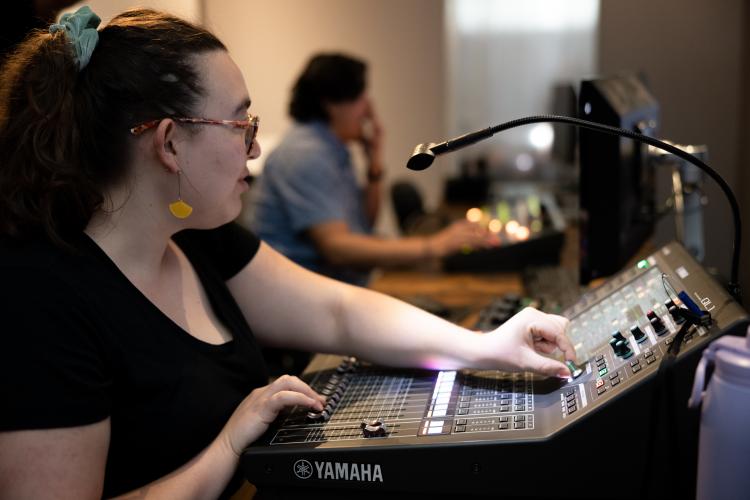 People using equipment