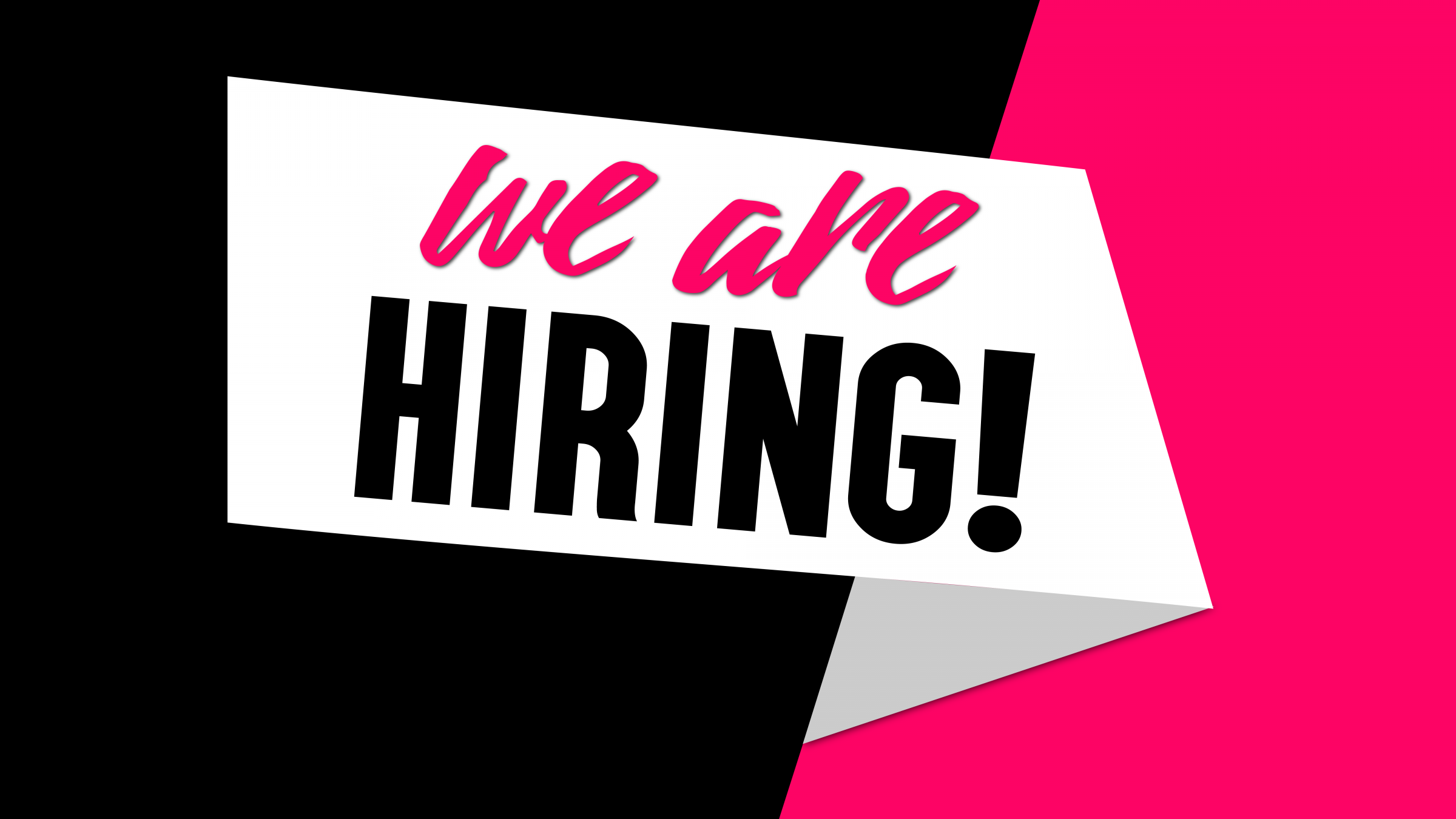 We are hiring