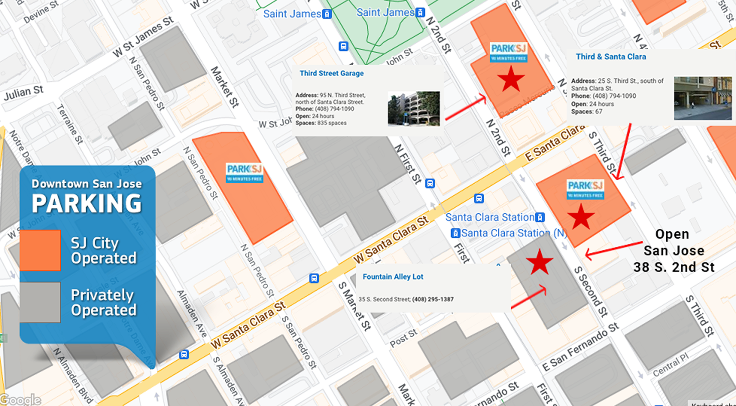 Parking lots close to our building.