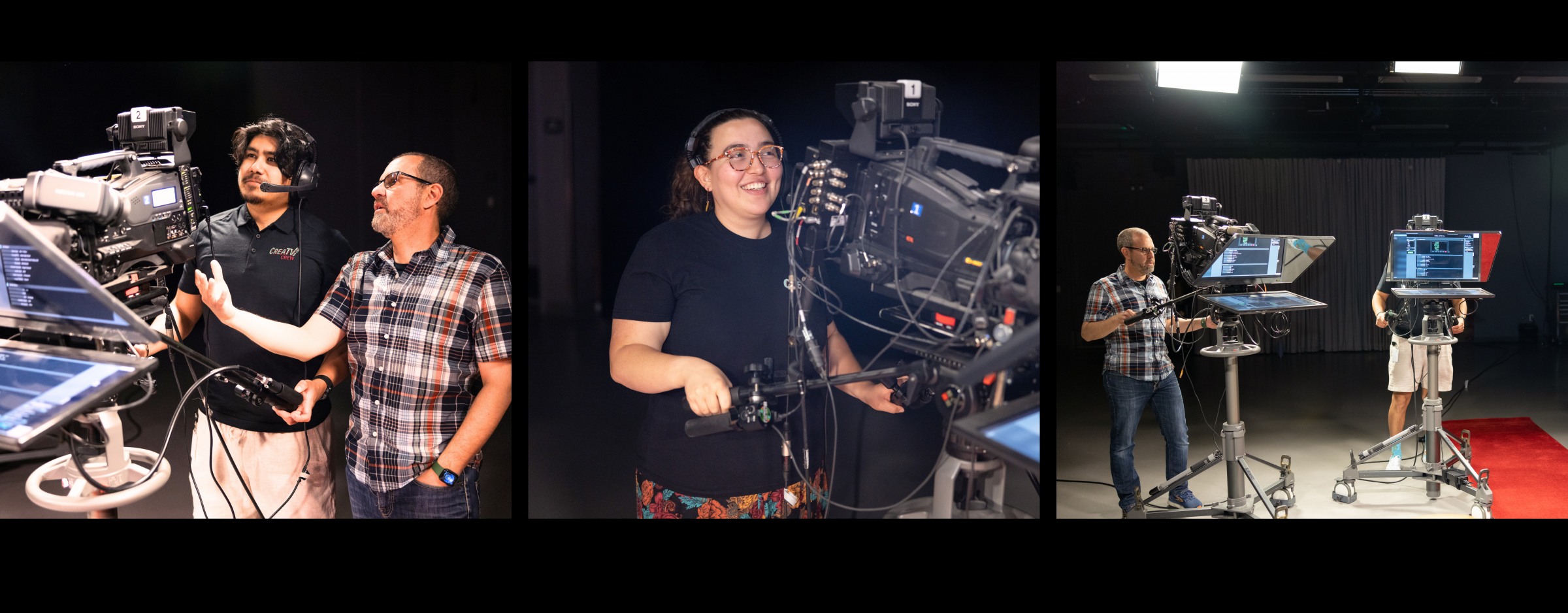 production team operating camera